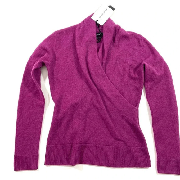 New 41 Hawthorn Quinn Cashmere Sweater Surplice - Picture 2 of 7